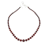Amber Extraordinaire Sterling Silver Graduated Bead Necklace, 20"